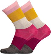 UphillSport NARVA Lifestyle Merino Sokken Grijs/Roze Unisex Crew Light