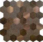 Zelfklevende Tegel Hexagon Koper