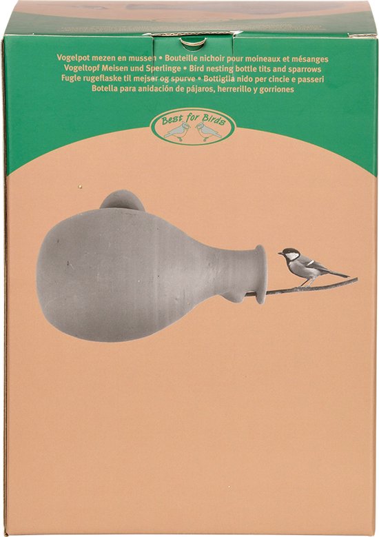 Vogelpot - mezen en mussen (23 x 14 x 17 cm) - eschert des