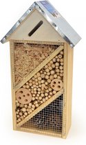 Educatief Voor Kinderen Relaxdays Insectenhotel - 148 Cm Hoog, Met Grondspijker, Voor Wilde Bijen En Vlinders In De Tuin Bijenhotel Natuurlijk Dennenhout
