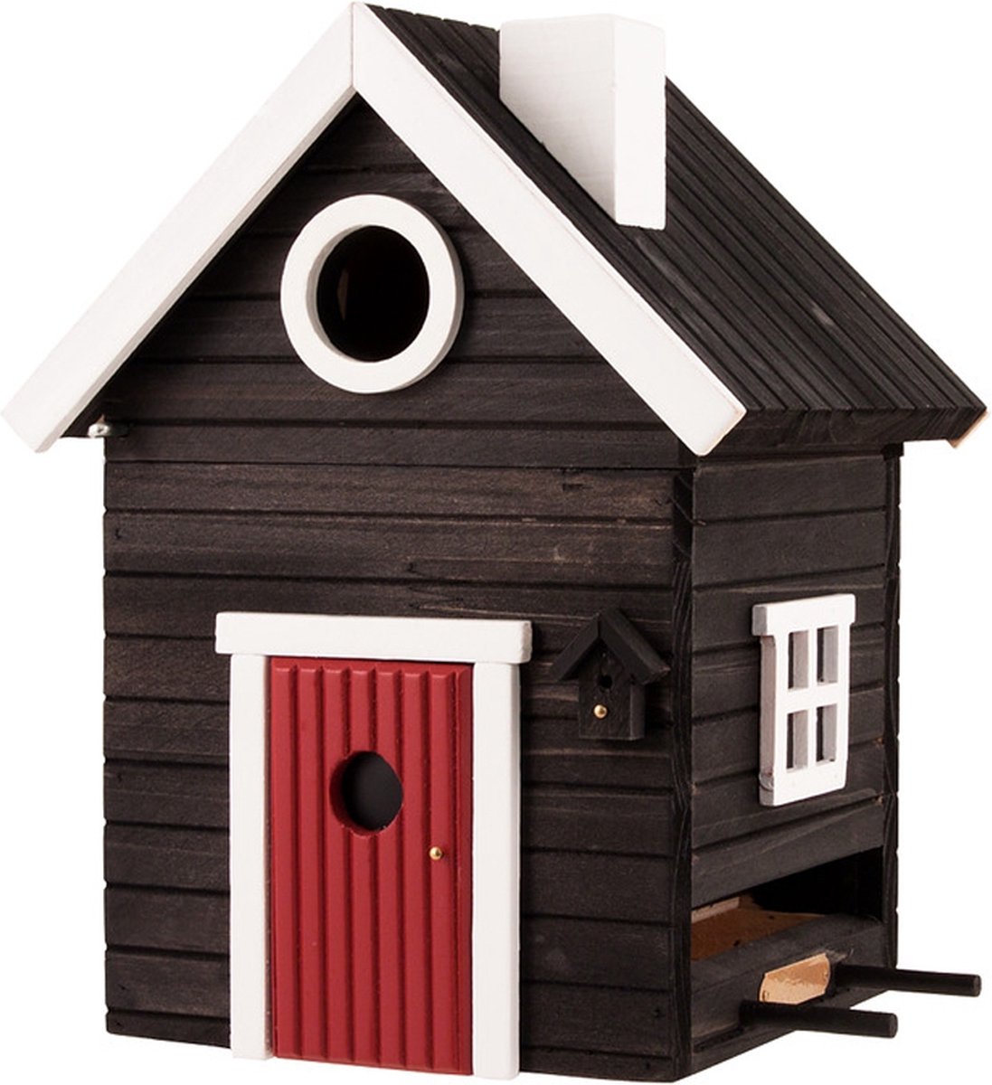 Bol.com Wildlife Garden Vogelhuisje & Voederhuis - Zwart aanbieding