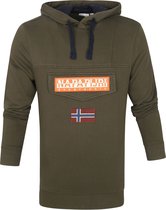 Napapijri - Burgee Sweater Donkergroen - Heren - Maat S - Modern-fit