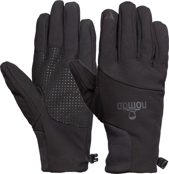 NOMAD® Softshell Premium Handschoenen L | Heren & Dames | Winter Warm en Flexibel | Anti-slipprint | Touch screen tip | Fleece Voering