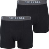 Suitable - Bamboe Boxershorts 2-Pack Zwart - M - Body-fit