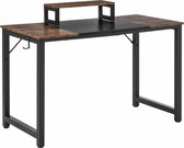 HOMCOM Computertafel bureau industrieel design spaanplaat metaal bruin zwart 836-417