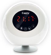 Capsy - Wake up light - FM Wekkerradio met nachtlamp - Lichtwekker met ambilight - Bedlamp met muziek