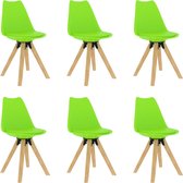 Decoways - Eetkamerstoelen 6 st groen