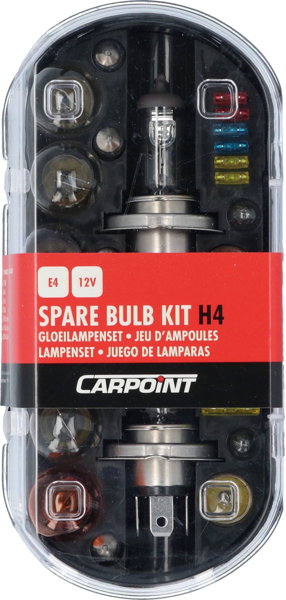 Carpoint H4 Autolampen Set, Gloeilampenset H4 30-delig