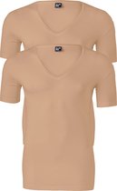 ALAN RED T-shirts no neck (2-pack) - diepe V-hals - beige -  Maat: XL