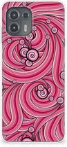 Back Case TPU Siliconen Hoesje Motorola Edge 20 Lite Smartphone hoesje Swirl Pink