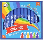 Crayons de cire cire 24 couleurs - Multicolore - Cire - Set de 24 - Crayons de cire - Crayons de cire - Crayons de cire - Crayons de cire - Cadeau - Cadeau de Noël - Créatif - Couleurs - Dessin