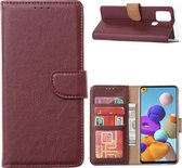 LuxeBass Hoesje geschikt voor Huawei P30 Lite - Bookcase Bordeaux Rood- portemonnee hoesje - bookcase - boekhoesje - book case - boek hoesje