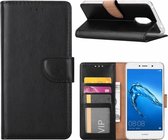 LuxeBass Hoesje geschikt voor Huawei Y6 2017 - Bookcase Zwart - portemonnee hoesje - telefoonhoes - gsm hoes - telefoonhoesjes