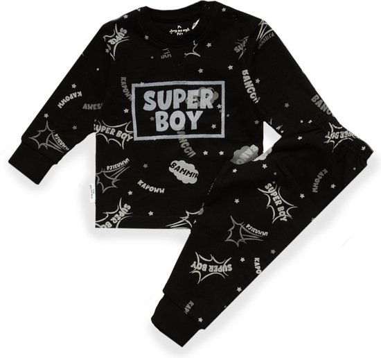 Frogs and Dogs - enfant en bas âge/enfants - garçons - Super Boy - pyjama - noir - 92