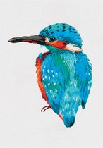Borduurpakket Blauwe ijsvogel