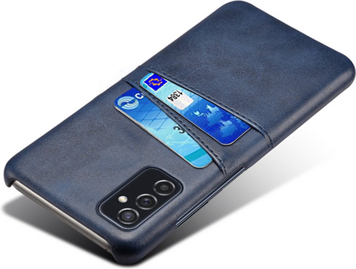Backcover met Opbergvakjes + PMMA Screenprotector voor Galaxy M52 5G _ Blauw