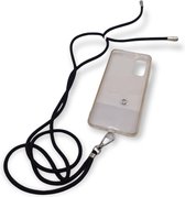 Universeel telefoonkoord zwart 80cm - keycord - telefoon koord voor telefoon hoesje - verstelbare afneembare schouderhals crossbody universele houder voor mobiele telefoon - telefo