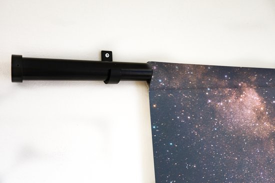 Tapisserie Voie lactée - Voie lactée au-dessus d'un paysage de montagne Tapisserie coton 180x120 cm - Tapisserie avec photo XXL / Groot format !