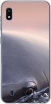Geschikt voor Samsung Galaxy A10 hoesje - Dolfijn - Water - Close up - Siliconen Telefoonhoesje
