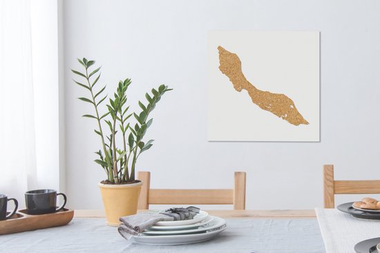 Une illustration de Curaçao de toile de liège 50x50 cm - Tirage photo sur toile (Décoration murale salon / chambre)