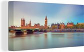 Canvas Schilderij Skyline Londen - 80x40 cm - Wanddecoratie