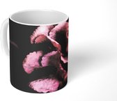 Mok - Close-up hortensia op vervaagde achtergrond. - 350 ML - Beker