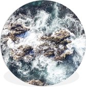 WallCircle - Wall Circle - Wall Circle Indoor - Mer - Pierres - Water - 120x120 cm - Décoration murale - Peintures Ronds XXL