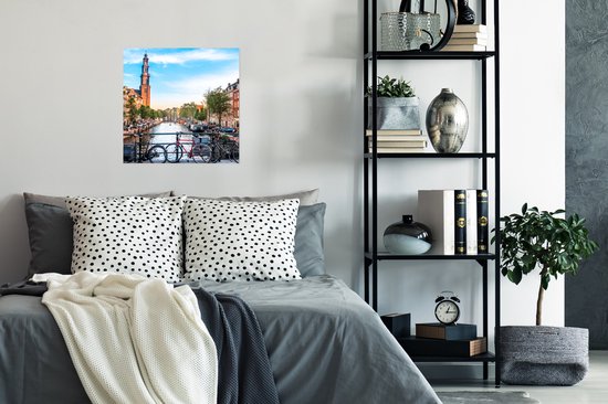 Affiche Canal à Amsterdam - 50x50 cm