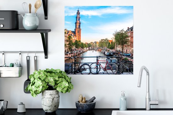 Affiche Canal à Amsterdam - 50x50 cm