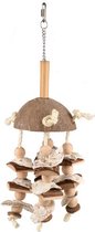 Flamingo vogelspeelgoed sully natuurlijk bruin hanger met touw