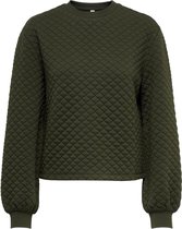 Jacqueline de Yong Trui Jdyruth L/s Quilt Sweat Jrs 15242862 Forest Night Dames Maat - L