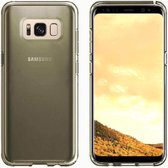 FONU Siliconen Backcase Hoesje Samsung Galaxy S8 Plus - Zwart/Transparant