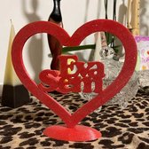 Gepersonaliseerde 3D hart met Eigen Naam - Rood - Personalised 3D Heart with name - Valentijn cadeau - 3D printing - Gepersonaliseerd Cadeau Vrouwen & Mannen - Cadeau voor haar - C