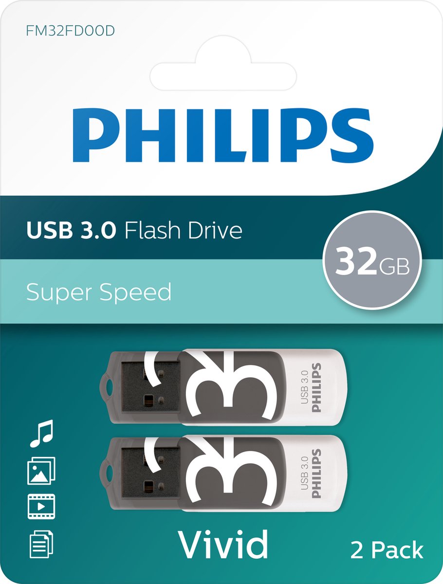 4x Philips 32 GB USB 3.0 Stick