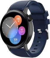 Siliconen Smartwatch bandje - Geschikt voor  Huawei Watch GT 3 42mm siliconen bandje - donkerblauw - 42mm - Strap-it Horlogeband / Polsband / Armband