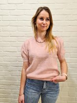 Vero Moda VMLEFILE PUFF SS U-NECK BLOUSE - Parfait Pink