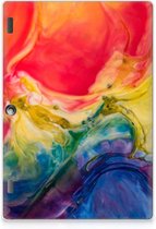 Silicone Tablet Hoes Lenovo Tab 10 | Tab 2 A10-30 Cover Watercolor Dark met doorzichte zijkanten