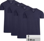Cappuccino Italia - Heren Tee SS 4-Pack T-shirts - Blauw - Maat XXL