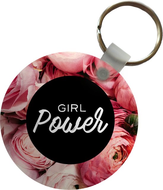 Sleutelhanger Girl Power Spreuken Quotes Plastic Rond Uitdeelcadeautjes Bol 