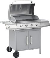 Everest Gasbarbecue 4+1 kookzone roestvrij staal zilverkleurig