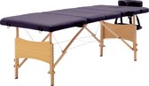 Everest Massagetafel inklapbaar 4 zones hout paars