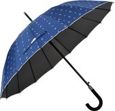 Paraplu Volwassenen Ø 98 cm Blauw Polyester Regenscherm