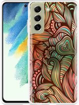 Hoesje Geschikt voor Samsung Galaxy S21 FE Abstract colorful