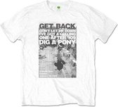 The Beatles Heren Tshirt -M- Rooftop Shot Wit
