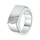 The Jewelry Collection For Men Ring Poli/mat - Zilver