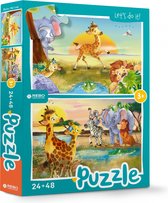 Puzzle Rebo 24 + 48 pièces - Petite Girafe