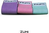 Zumi | Weerstandsbanden - Fitness elastiek -set van 3 - inclusief opbergtas - thuis sporten