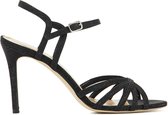 Lina Locchi Sandalen Dames / Damesschoenen - Leer - Naaldhak hoogte 9 cm - L1122 - Zwart - Maat 37