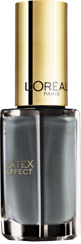 L'Oréal Paris Color Riche Le Vernis nagellak 888 Mademoiselle Grey, in een glazen flesje met gouden dop.