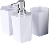 3 delige badkamer set wit 25 cm